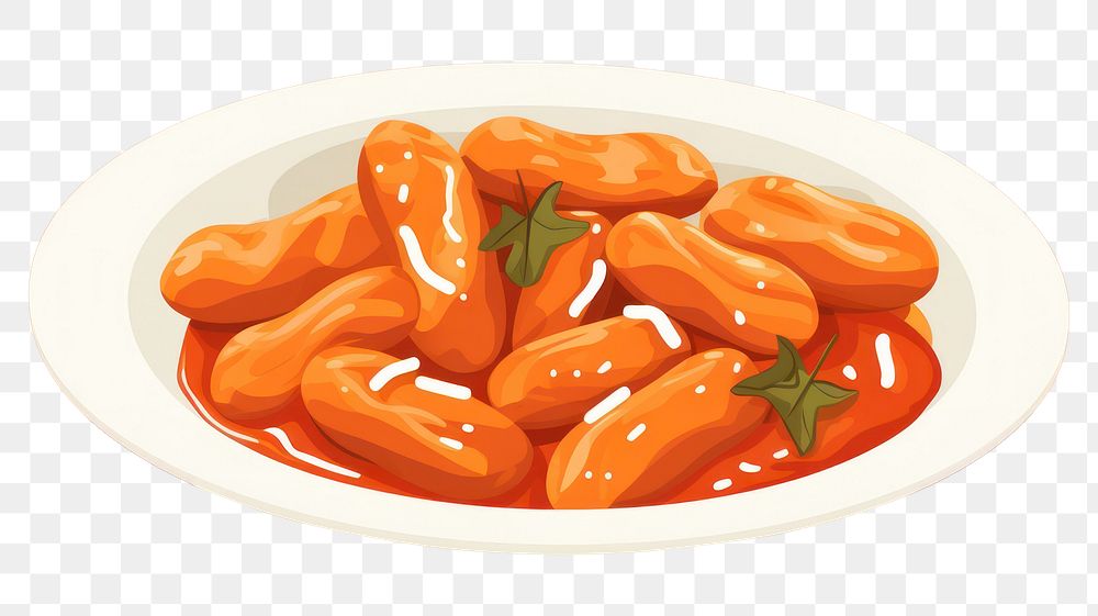 PNG Tteokbokki food meal dish. AI generated Image by rawpixel.