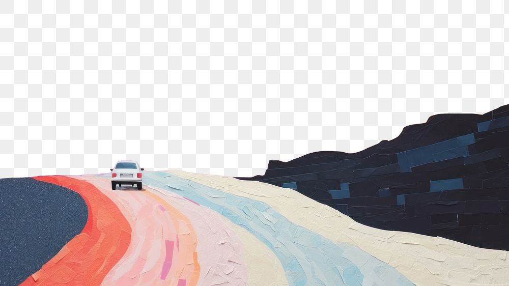 PNG Road trip art painting outdoors. AI generated Image by rawpixel.