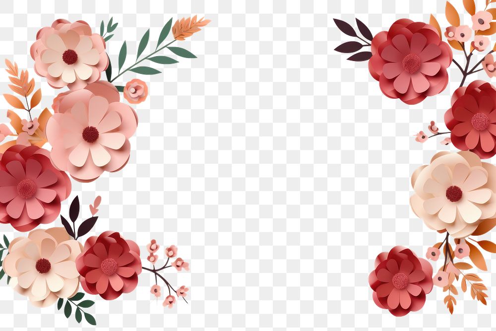 PNG Flower frame backgrounds pattern petal. AI generated Image by rawpixel.