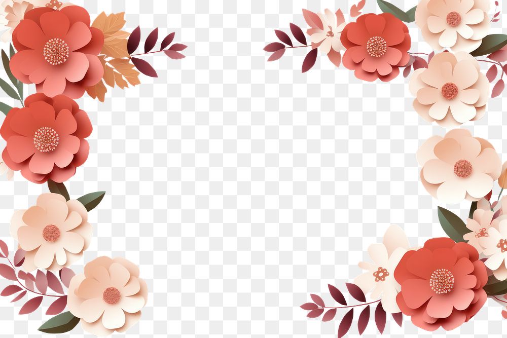 PNG Flower frame backgrounds pattern plant. AI generated Image by rawpixel.