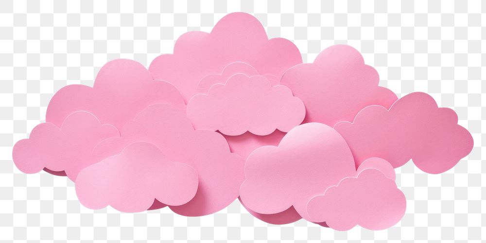 PNG Cloud network petal paper white background. AI generated Image by rawpixel.