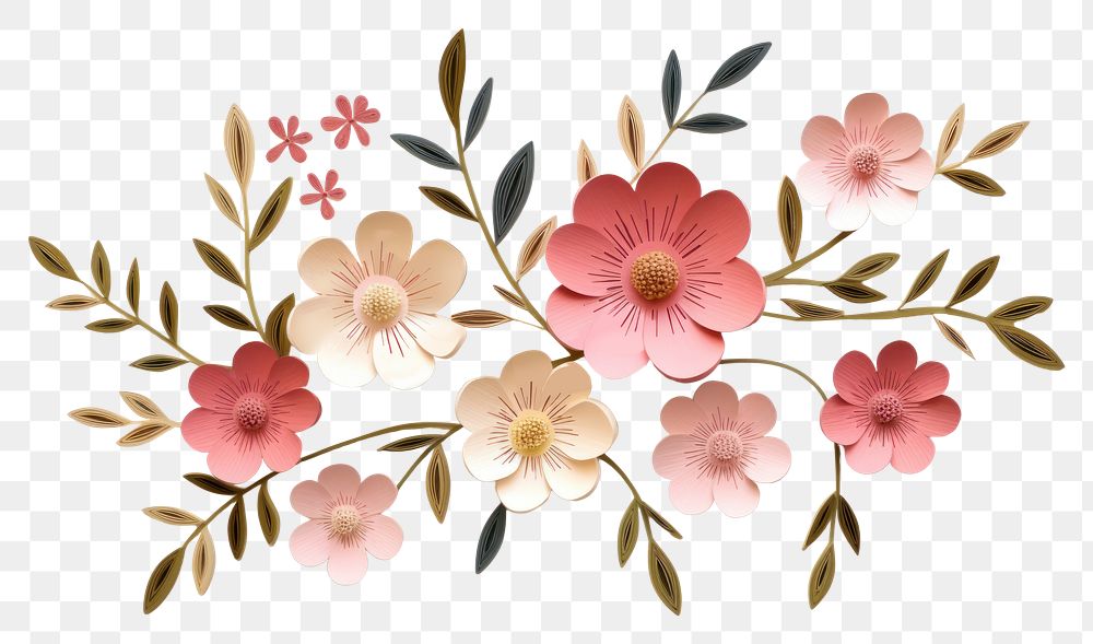 PNG Flowers pattern plant art. 