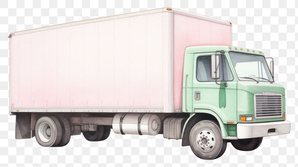 PNG A truck vehicle white background transportation. 