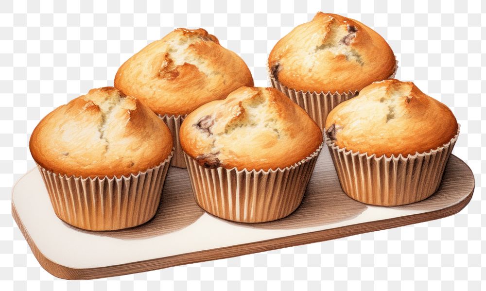 PNG Muffin dessert cupcake bread. AI generated Image by rawpixel.
