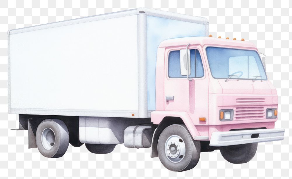 PNG A truck vehicle white background transportation. AI generated Image by rawpixel.