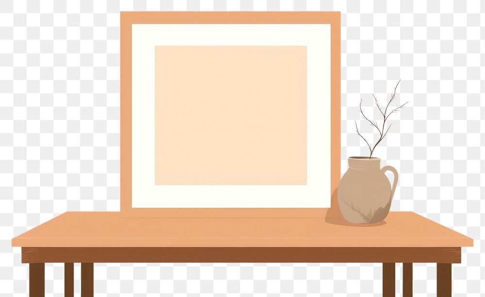 PNG Picture table furniture frame. AI generated Image by rawpixel.
