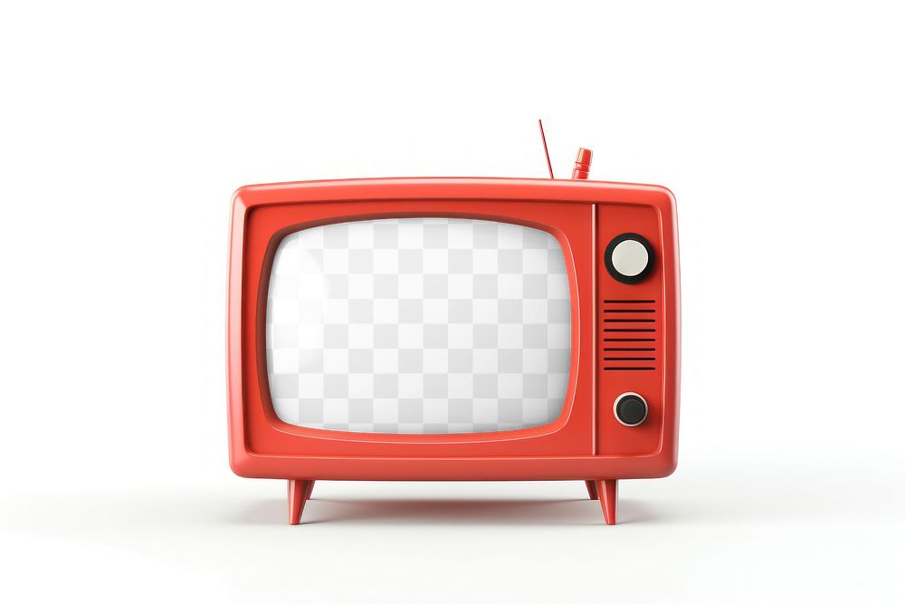 Retro TV screen png mockup, transparent design