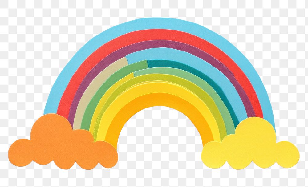 PNG Art rainbow symbol cloud. 