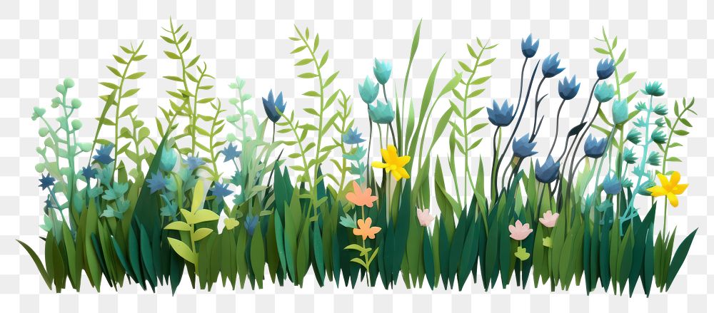PNG Grass border outdoors painting nature. AI generated Image by rawpixel.