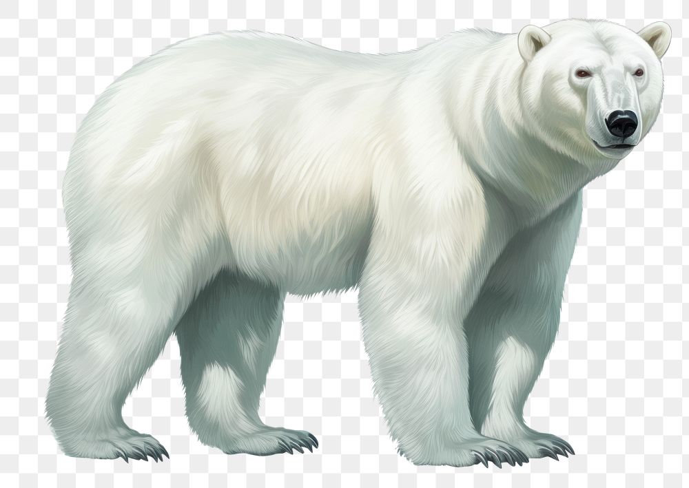 PNG Polar bear wildlife mammal animal. 