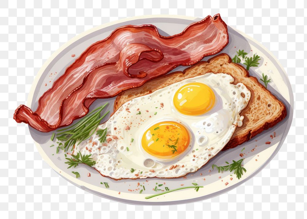 PNG English breakfast plate food egg. AI generated Image by rawpixel.