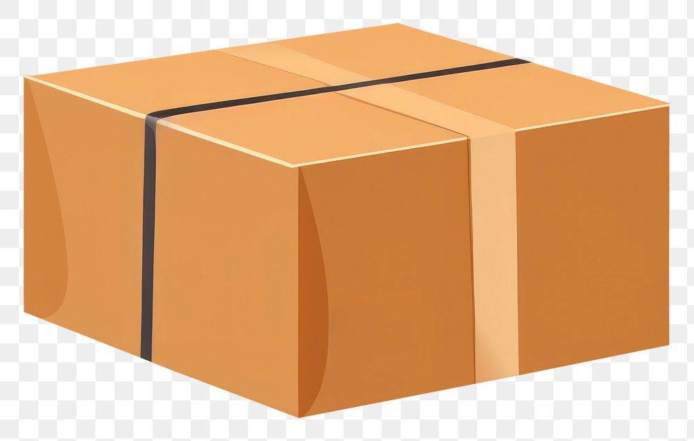 PNG Parcel cardboard carton box. AI generated Image by rawpixel.