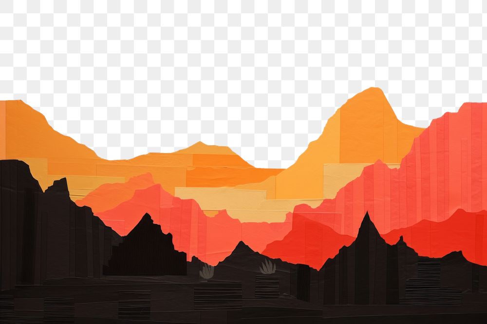 PNG Desert night art mountain painting. AI generated Image by rawpixel.