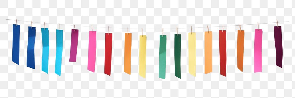 PNG Celebration banner paper art clothesline. 