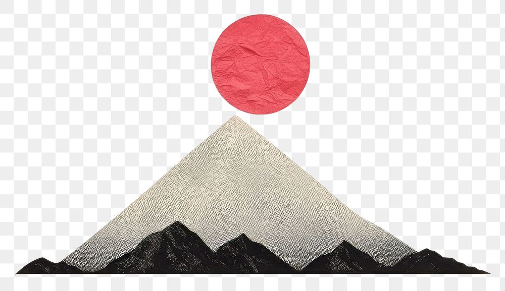 PNG Fuji mountain nature art tranquility. AI generated Image by rawpixel.