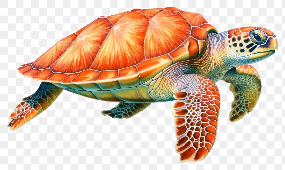 PNG Sea turtle reptile drawing animal. 