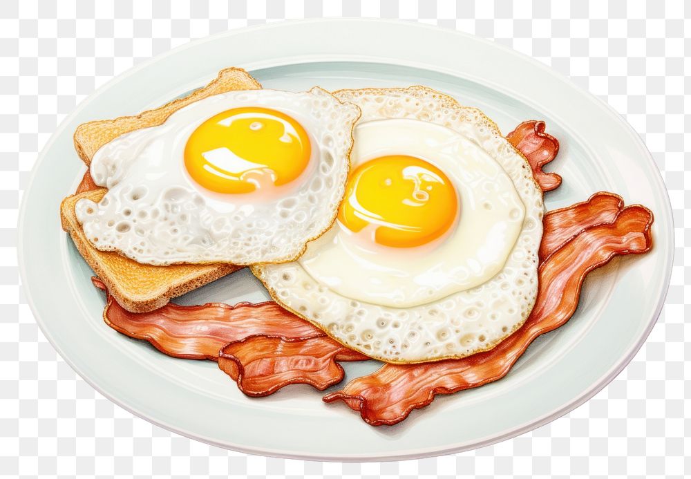 PNG Breakfast plate food egg. AI generated Image by rawpixel.