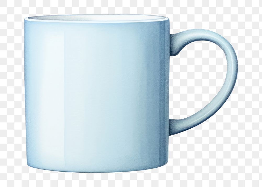 PNG Coffee mug drink blue cup. AI generated Image by rawpixel.