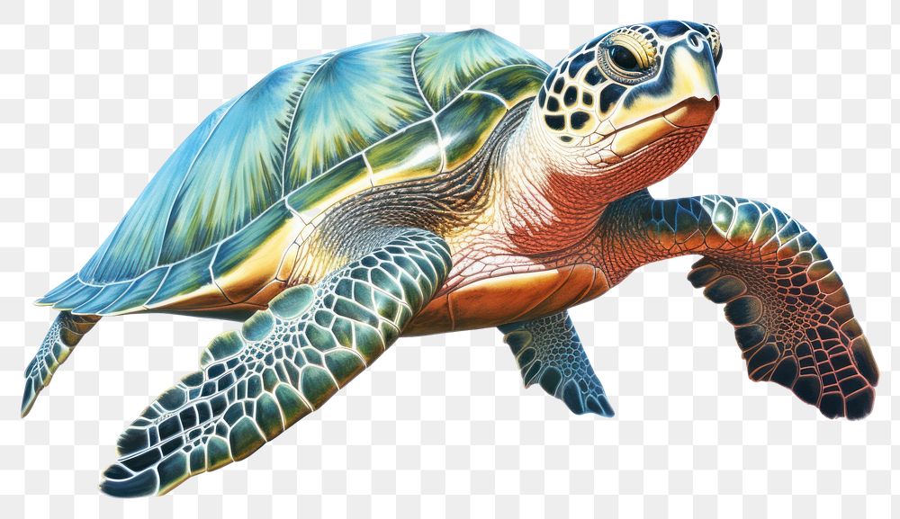 PNG Sea turtle reptile drawing animal. 