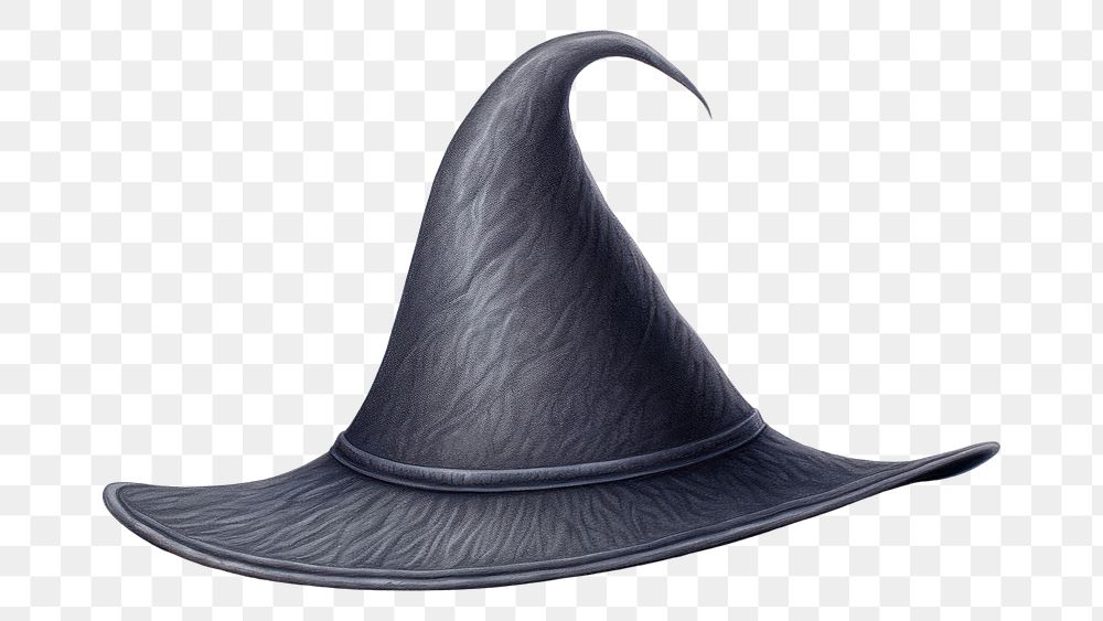 PNG Wizard hat black white background clothing. AI generated Image by rawpixel.