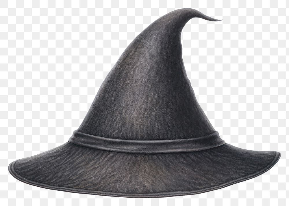 PNG Wizard hat drawing white background headwear. AI generated Image by rawpixel.