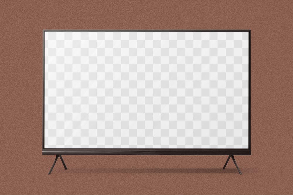 Smart TV screen png mockup, transparent digital device