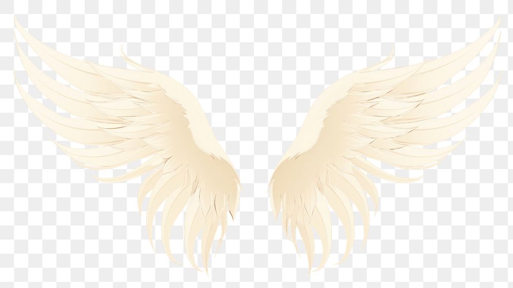 PNG White wings angel logo creativity. AI generated Image by rawpixel.