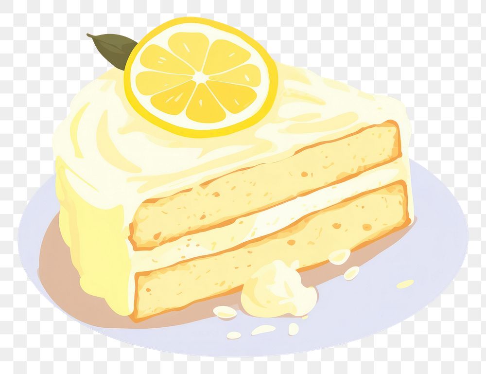 PNG Lemon cake food dessert fruit. AI generated Image by rawpixel.