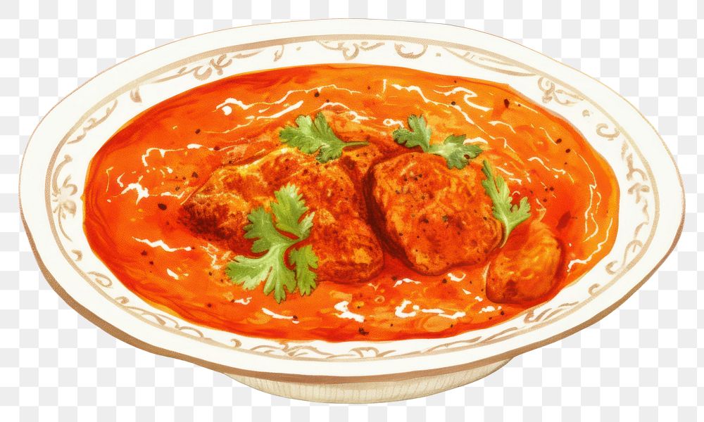 PNG Curry food meat meal. AI generated Image by rawpixel.