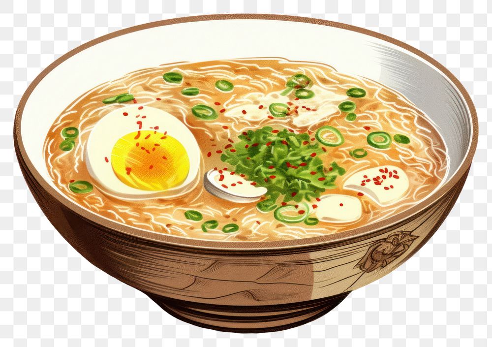 PNG Japanese ramen soup food meal dish. AI generated Image by rawpixel.