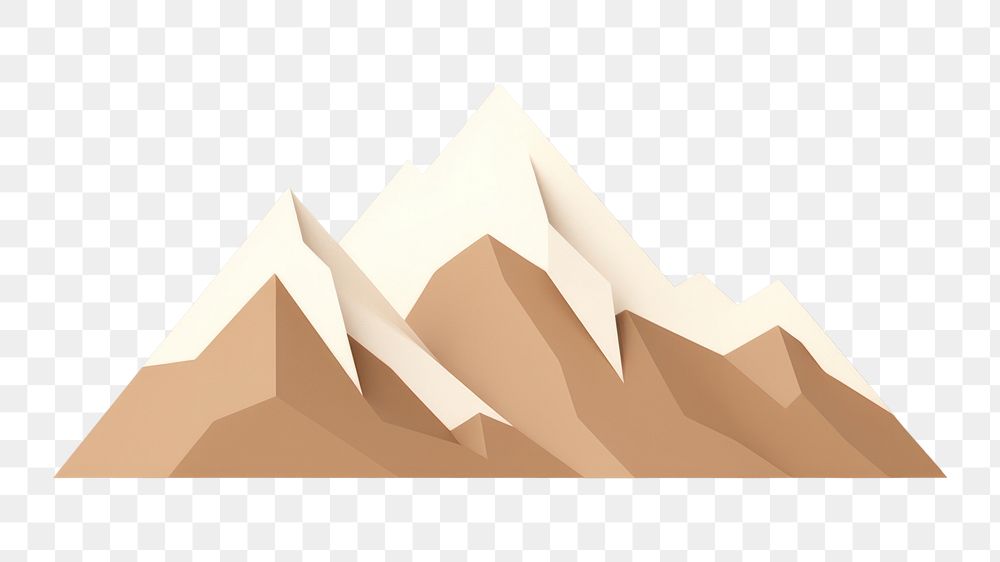 PNG Mountain paper landscape triangle. AI generated Image by rawpixel.