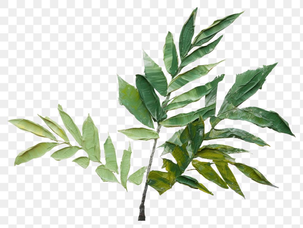 PNG Painting plant leaf herbs. AI generated Image by rawpixel.