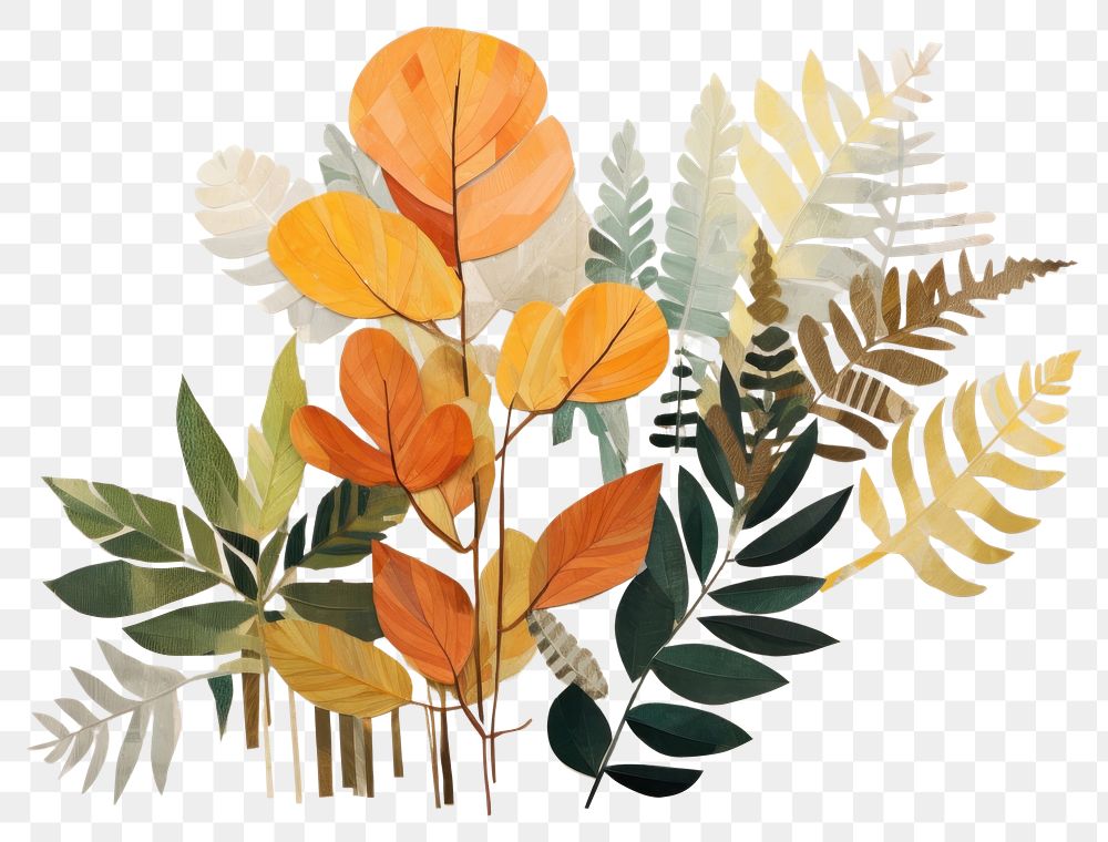 PNG Plant painting pattern leaf. 