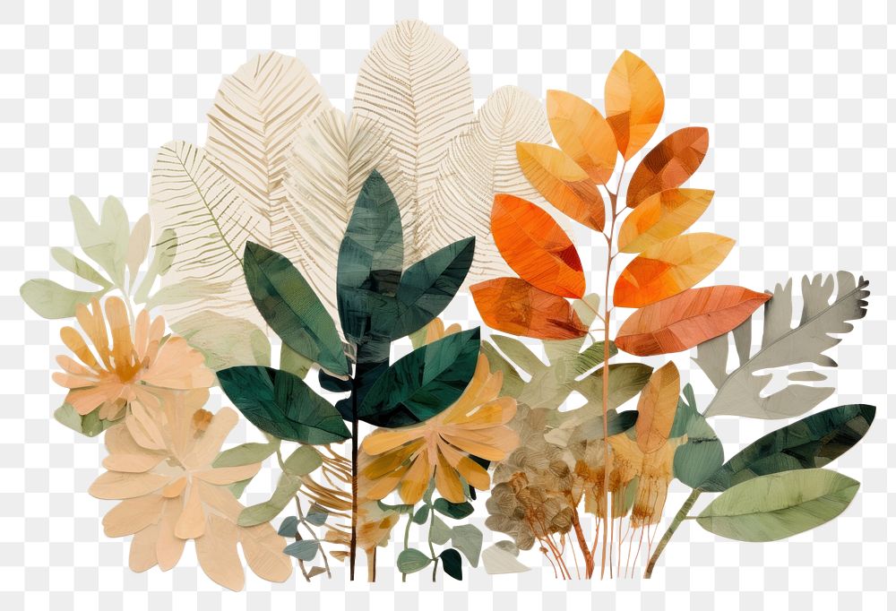 PNG Plant backgrounds painting pattern. 