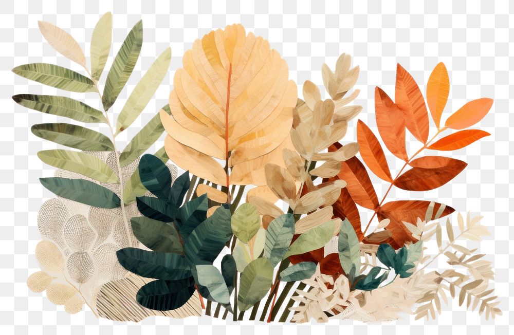 PNG Plant painting backgrounds pattern. 