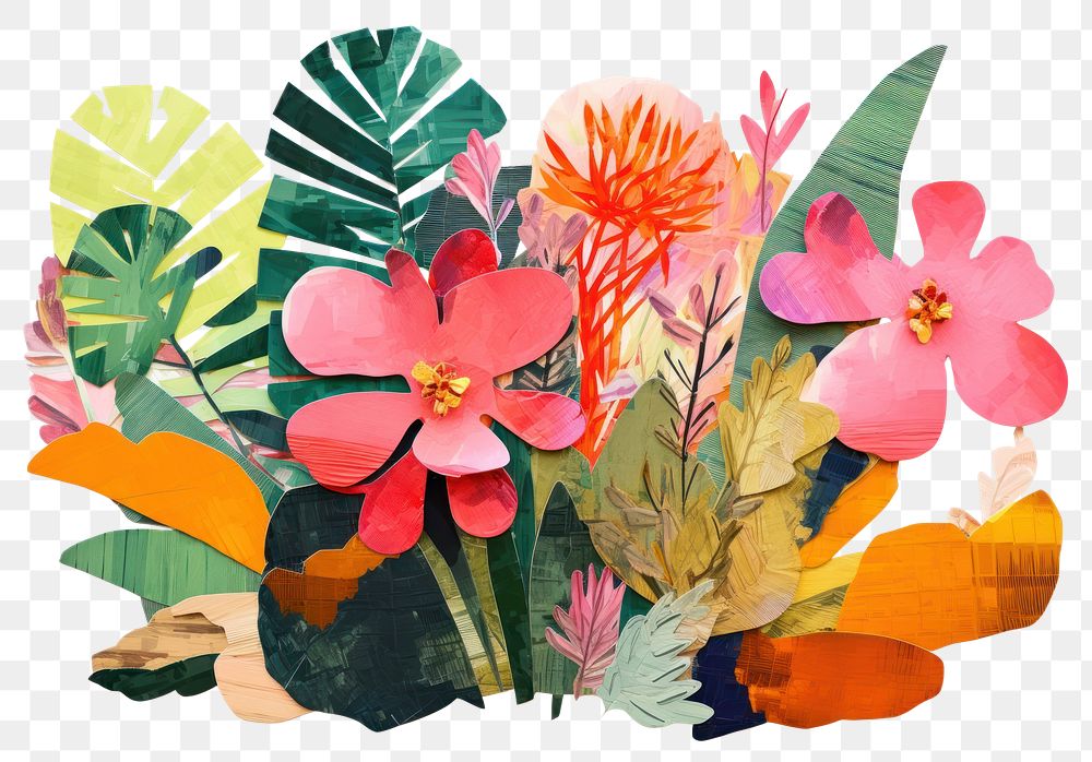 PNG Plant painting pattern flower. AI generated Image by rawpixel.