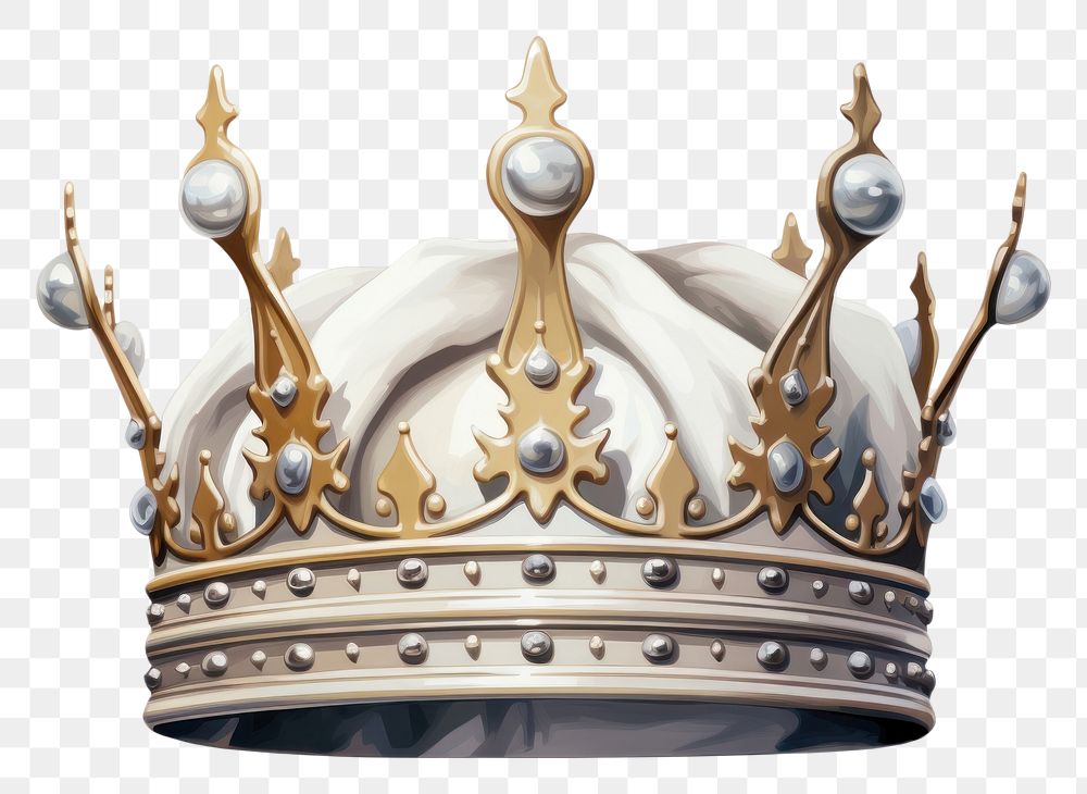 PNG King crown white background accessories accessory. AI generated Image by rawpixel.