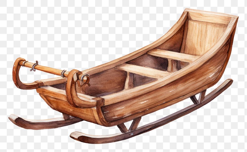 PNG Snow sleigh vehicle drawing boat. AI generated Image by rawpixel.