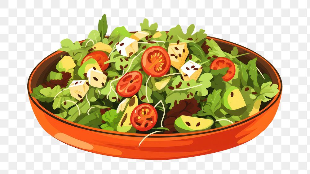 PNG Vegan salad food vegetable plant. AI generated Image by rawpixel.