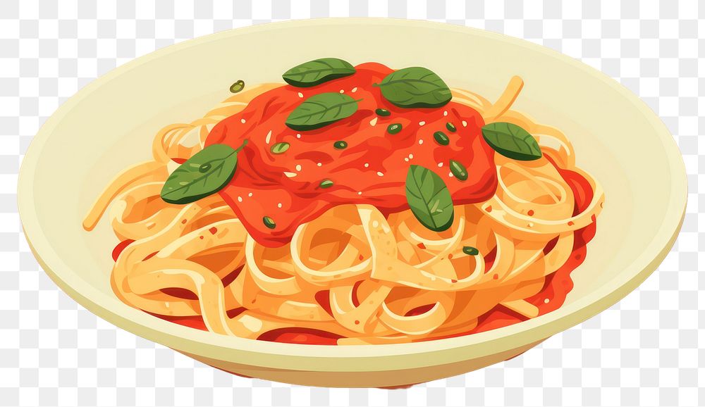 PNG Red sauce pasta food spaghetti fettuccine. AI generated Image by rawpixel.