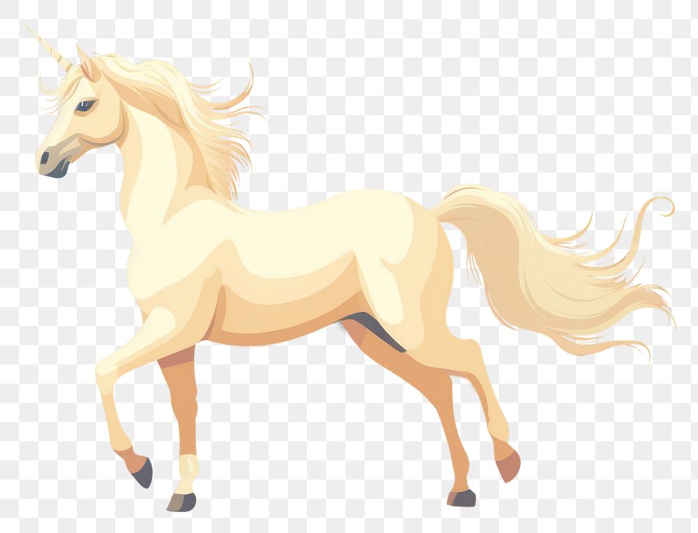 PNG Unicorn stallion animal mammal. AI generated Image by rawpixel.