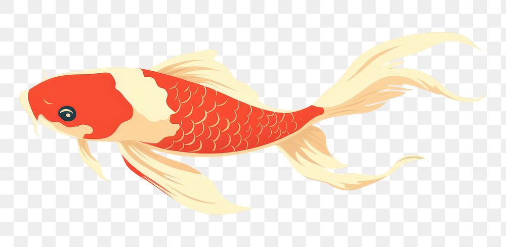 PNG Koi fish goldfish animal pomacentridae. AI generated Image by rawpixel.