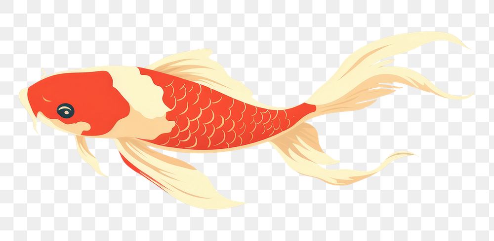 PNG Koi fish goldfish animal pomacentridae. 