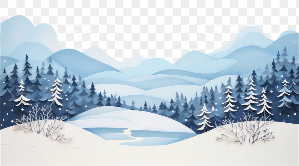 PNG Snow painting landscape outdoors. AI generated Image by rawpixel.