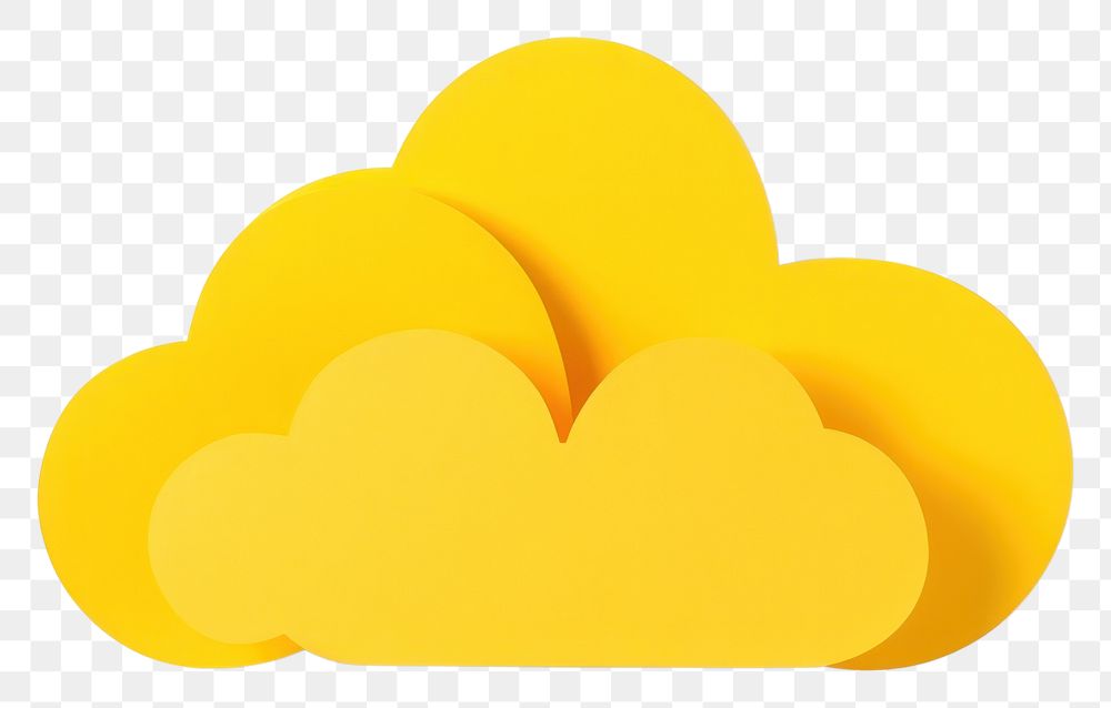 PNG Yellow cloud fluffy circle eraser. AI generated Image by rawpixel.