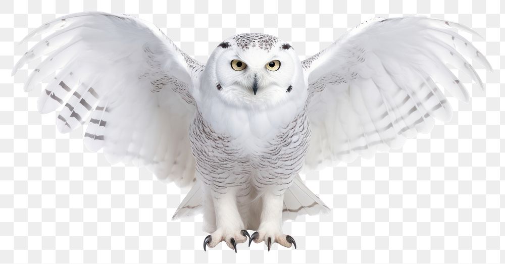 PNG Snowy owl animal white bird. AI generated Image by rawpixel.