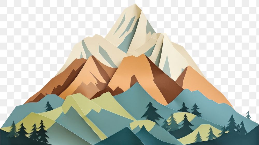 PNG Mountain painting nature art. AI generated Image by rawpixel.