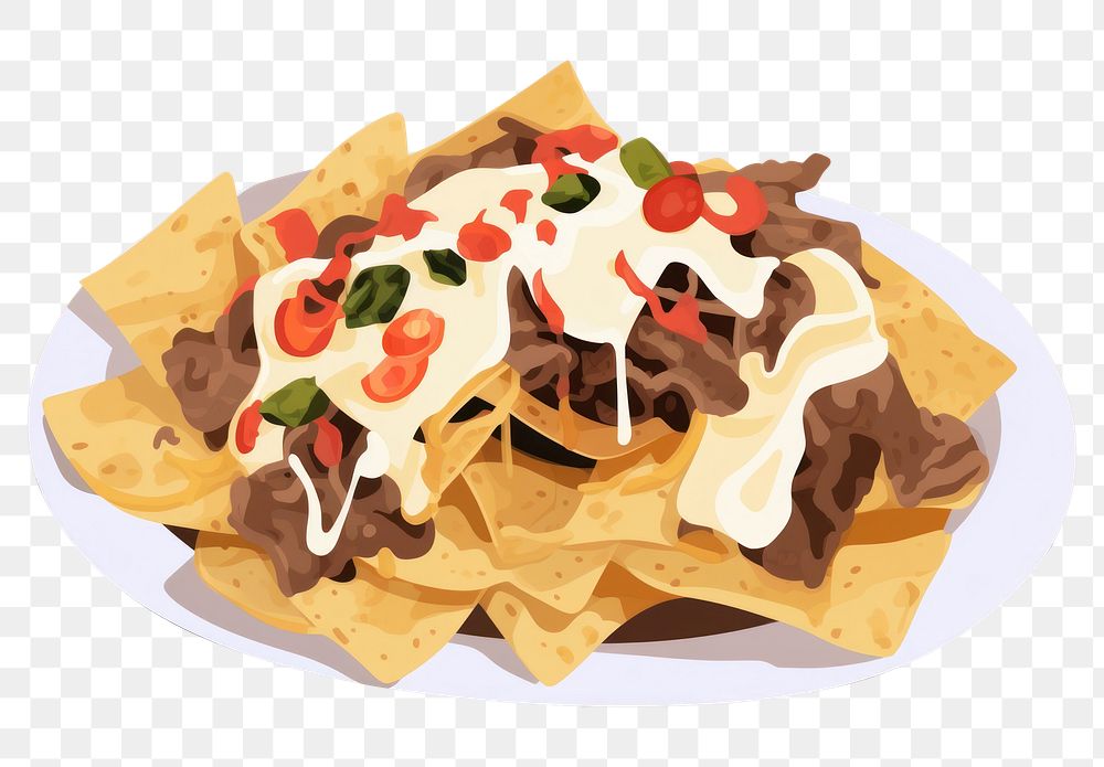 PNG Beef nachos dessert food breakfast. AI generated Image by rawpixel.