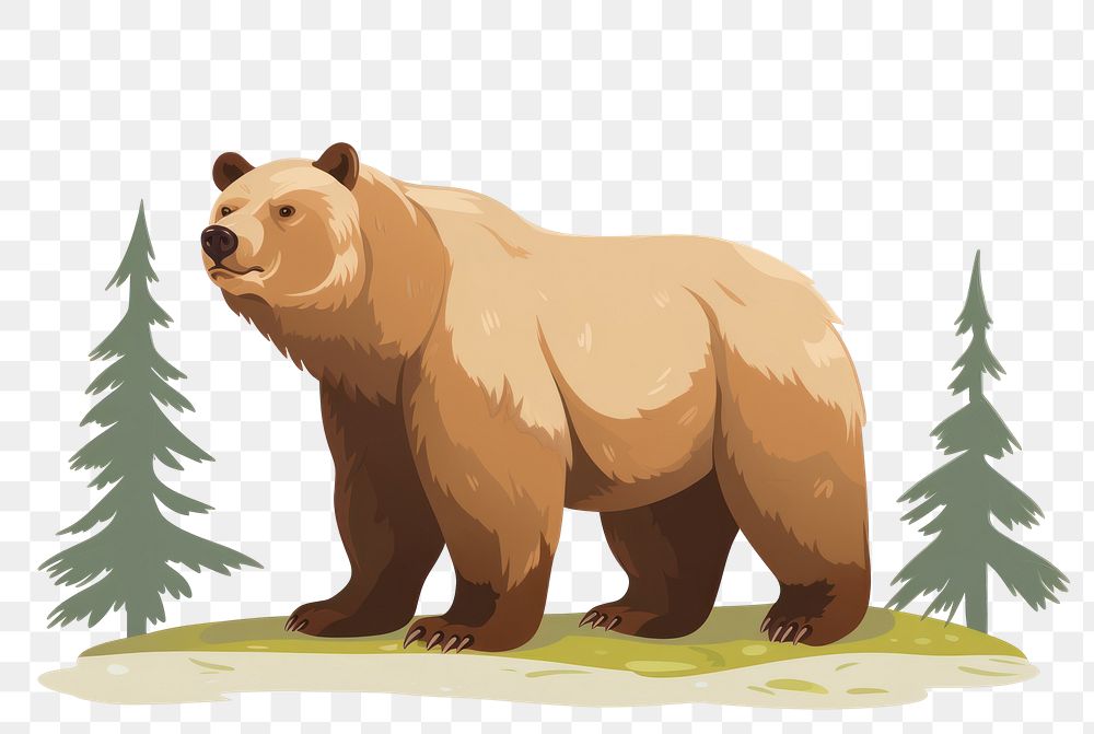 PNG Brown bear wildlife mammal animal. AI generated Image by rawpixel.