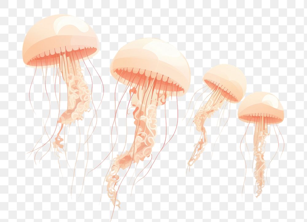 PNG Jellyfish invertebrate transparent underwater. AI generated Image by rawpixel.